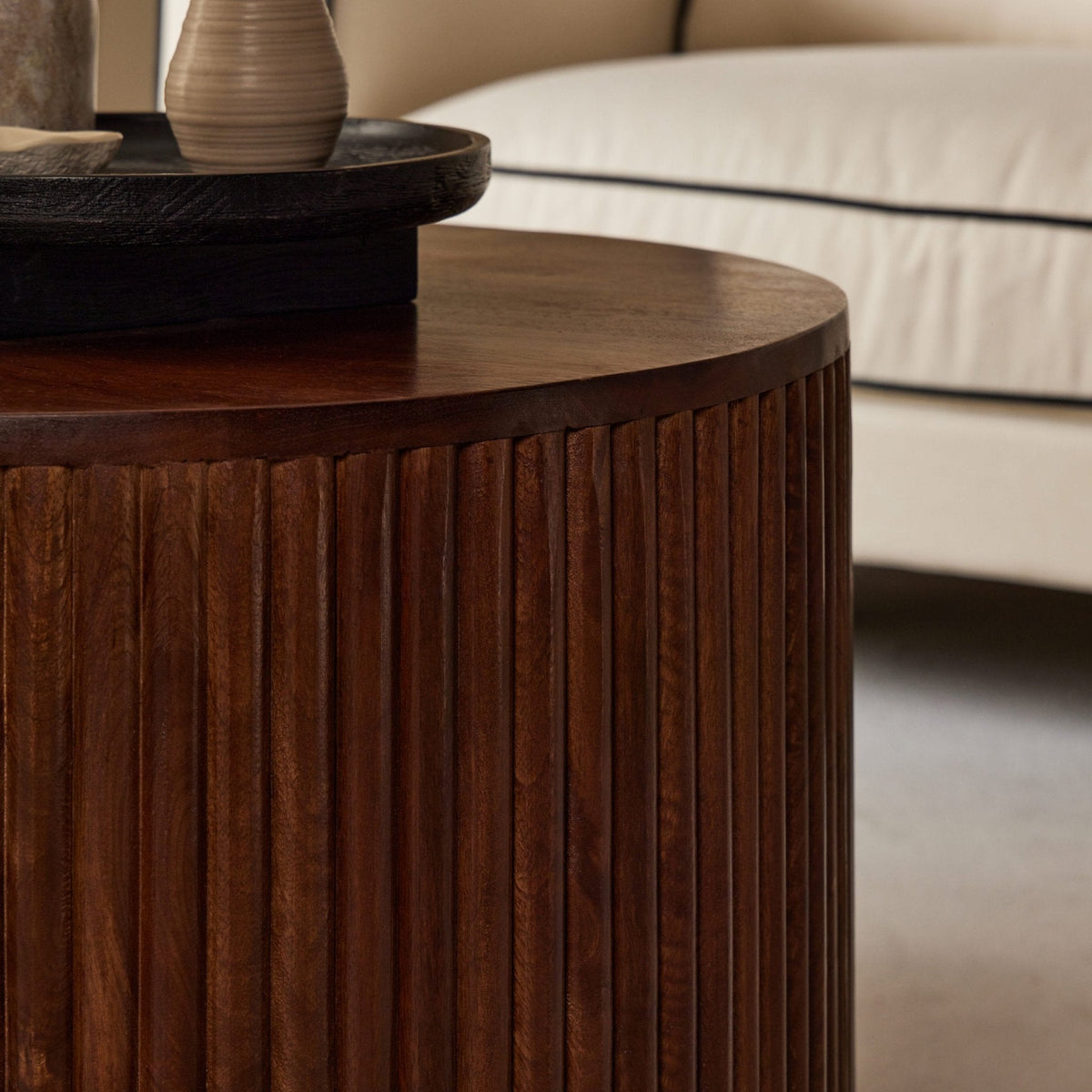 Finley Mango Wood Coffee Table - Walnut — view 2