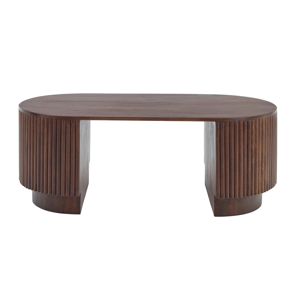 Finley Mango Wood Coffee Table - Walnut — view 3
