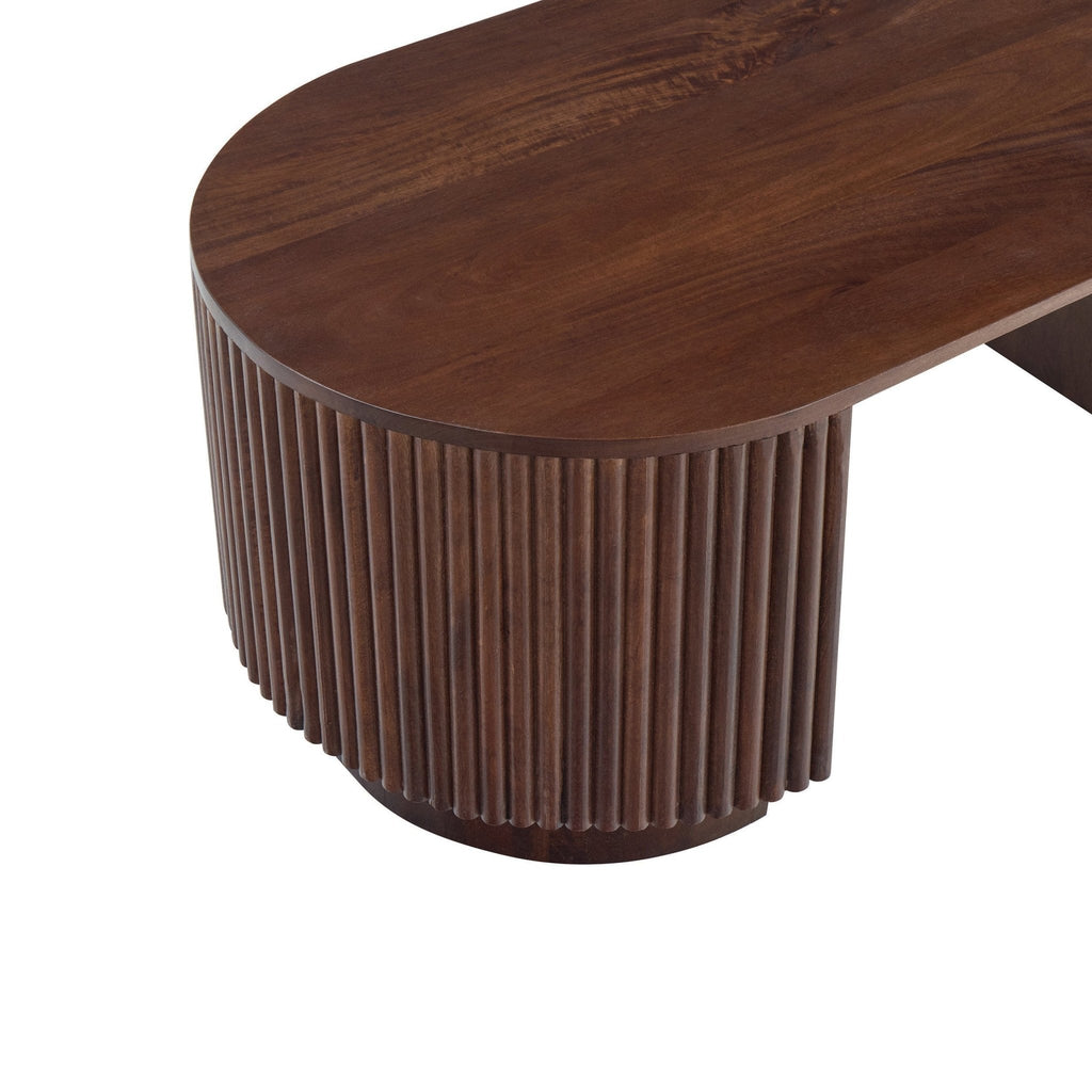 Finley Mango Wood Coffee Table - Walnut — view 7