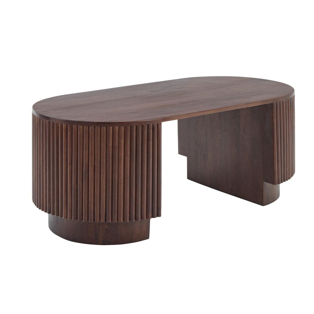 Finley Mango Wood Coffee Table - Walnut — view 4