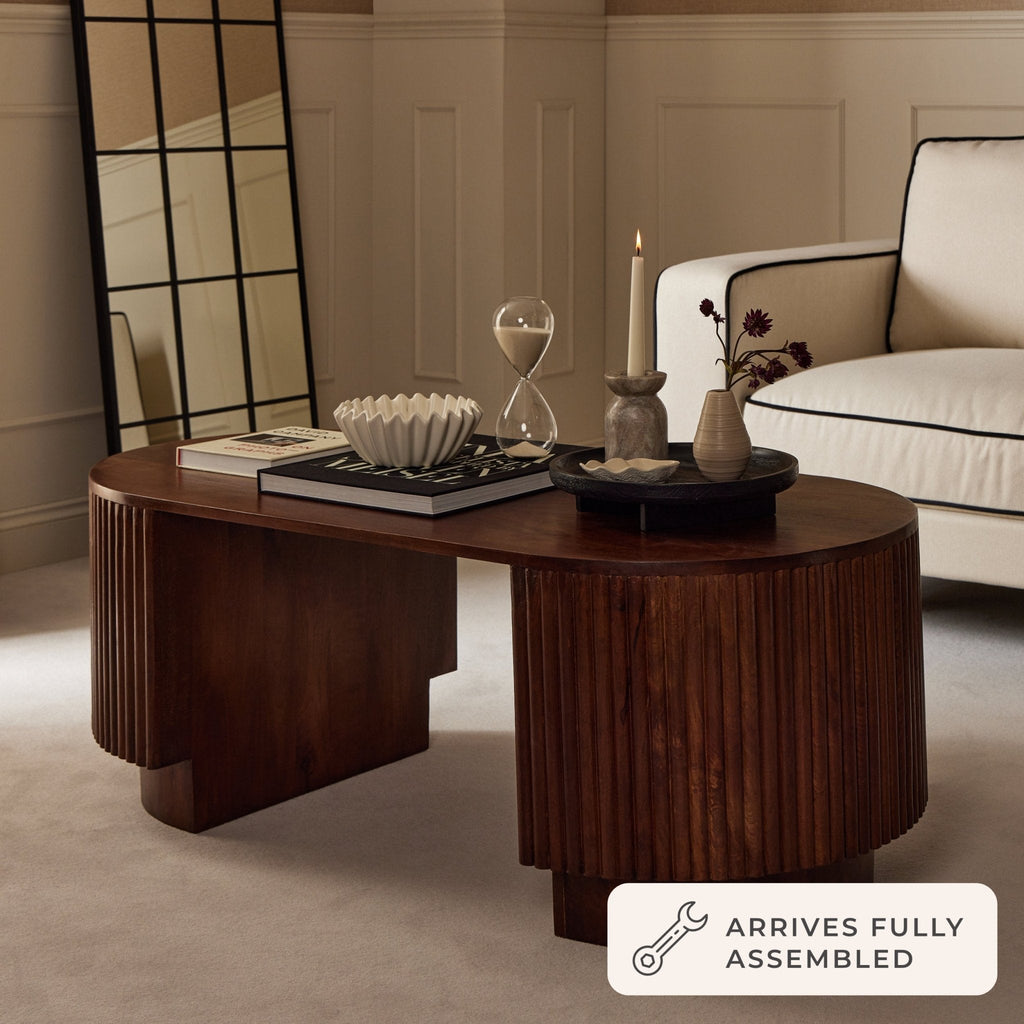 Finley Mango Wood Coffee Table - Walnut — coffee table from 2nd Time Around