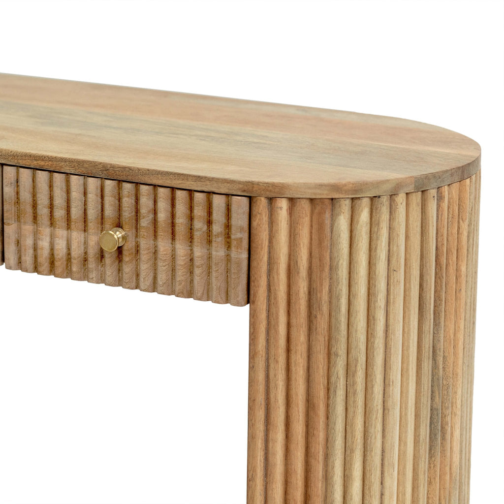 Finley Mango Wood Dressing Table Console - Natural — view 5