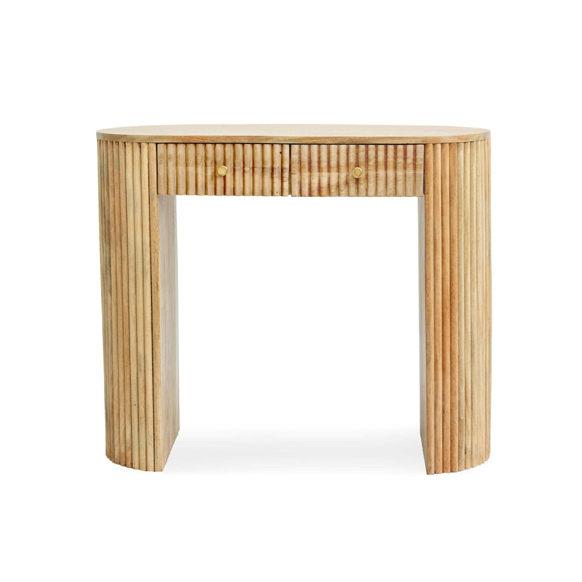 Finley Mango Wood Dressing Table Console - Natural — view 6