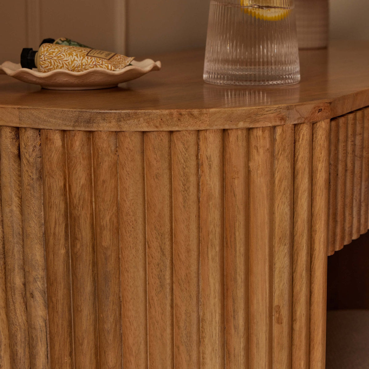 Finley Mango Wood Dressing Table Console - Natural — view 2