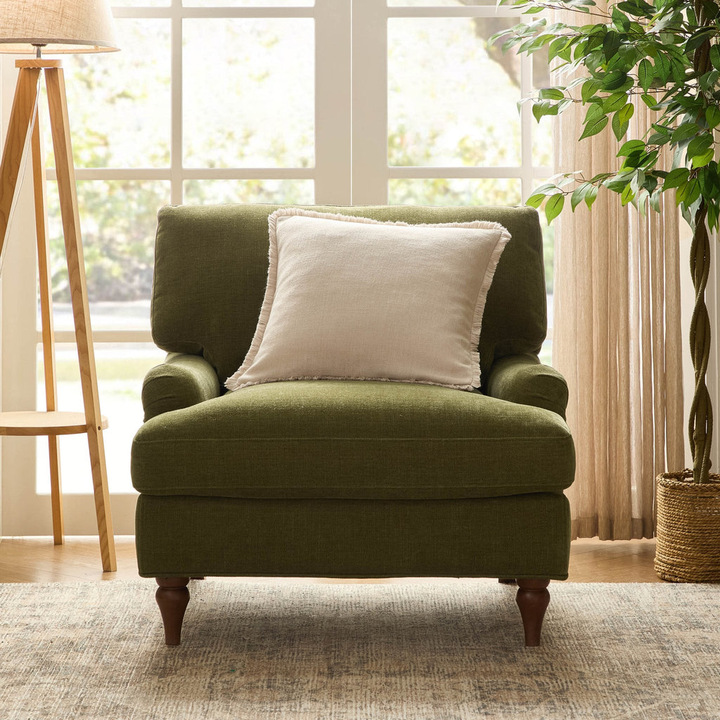 Hampshire Armchair - Chenille Olive — view 2