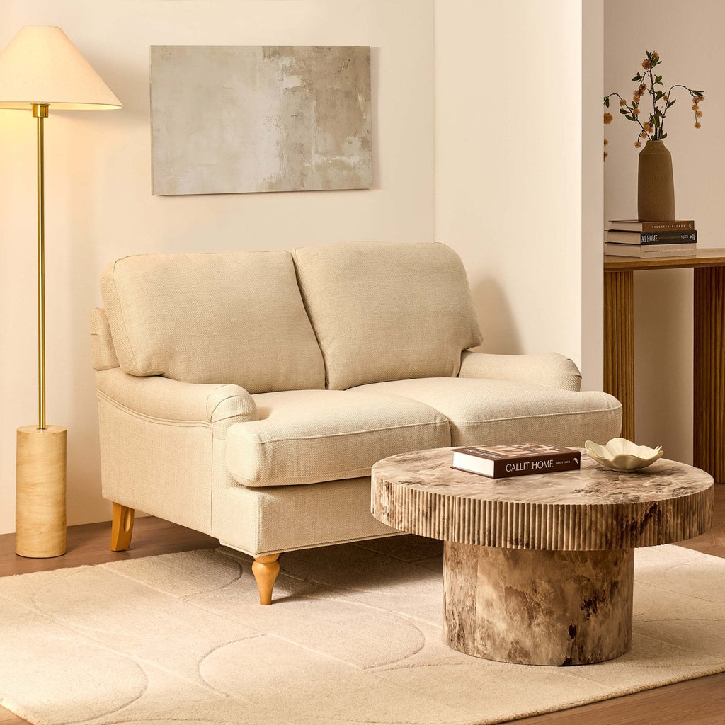 Hampshire Compact 2 Seater Sofa - Beige — view 2