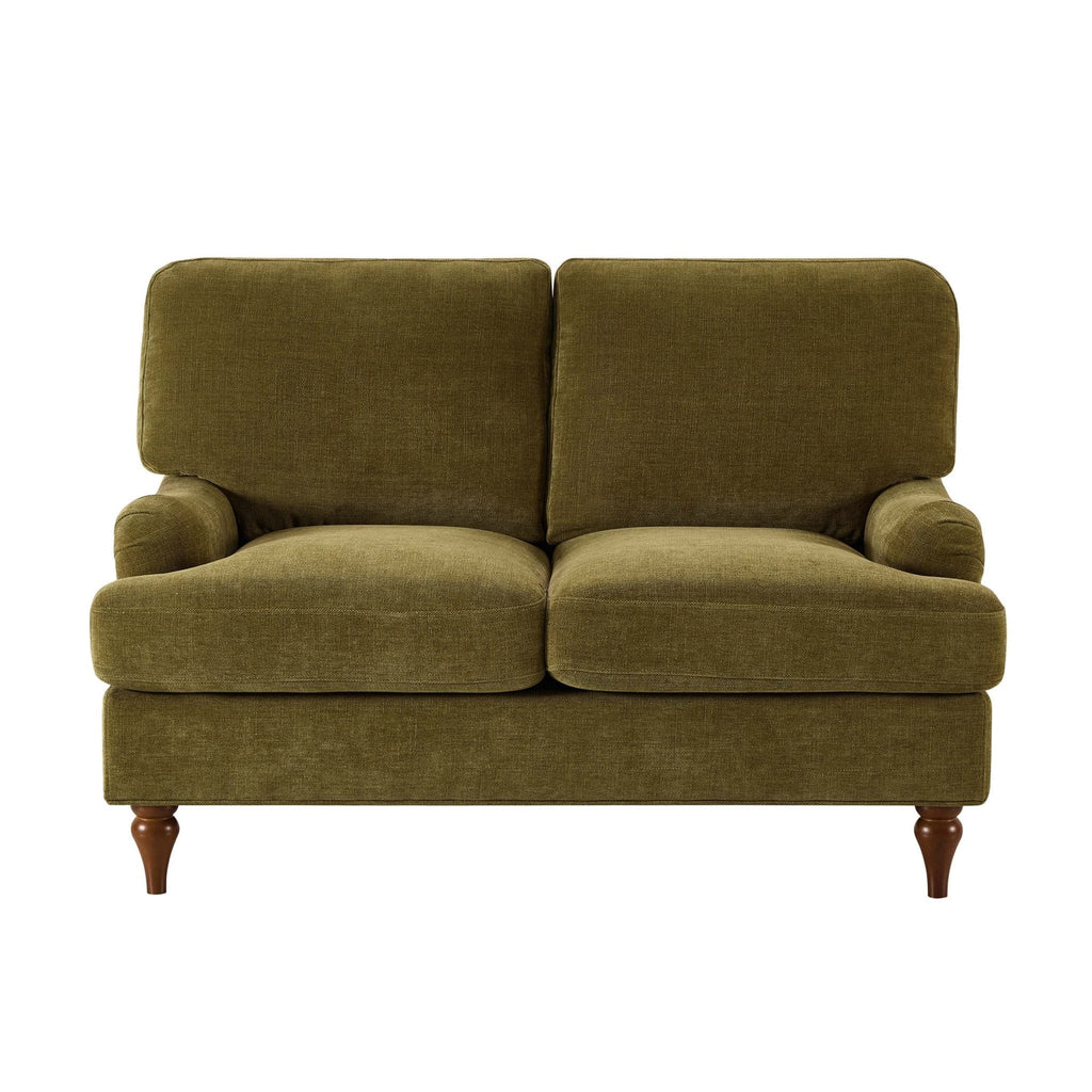 Hampshire Compact 2 Seater Sofa - Chenille Olive — view 3