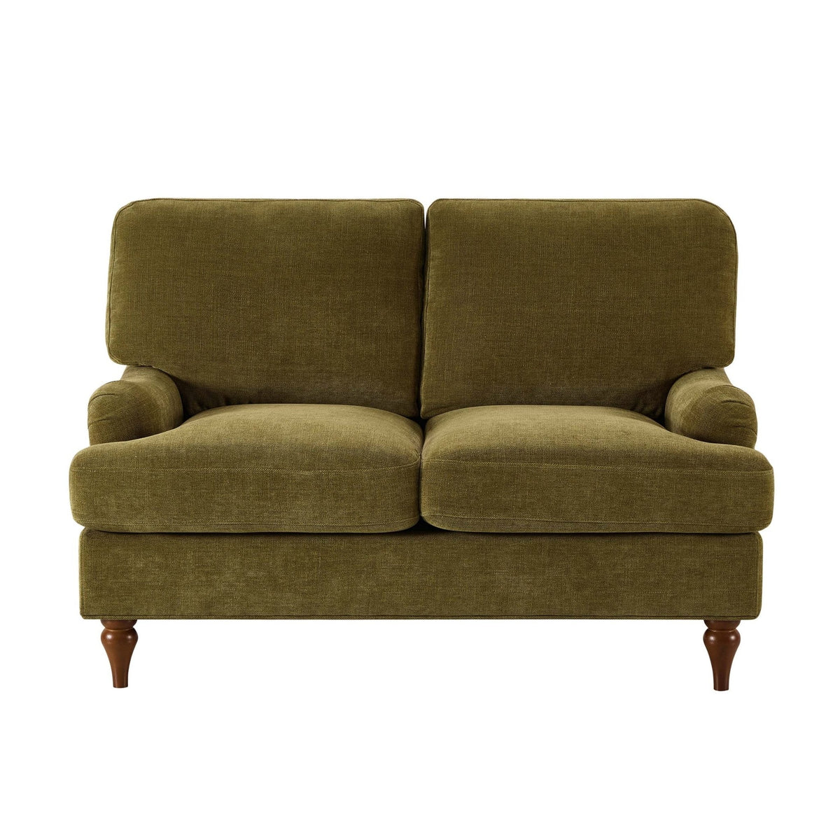 Hampshire Compact 2 Seater Sofa - Chenille Olive — view 3