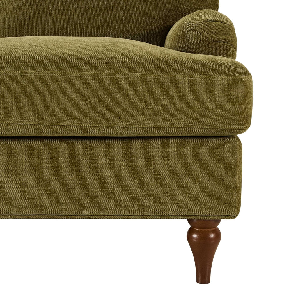 Hampshire Compact 2 Seater Sofa - Chenille Olive — view 7
