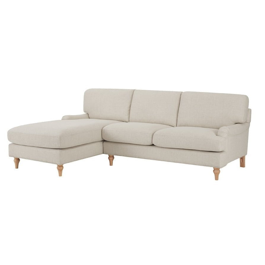 Hampshire Left Hand Chaise Sofa - Beige — view 3