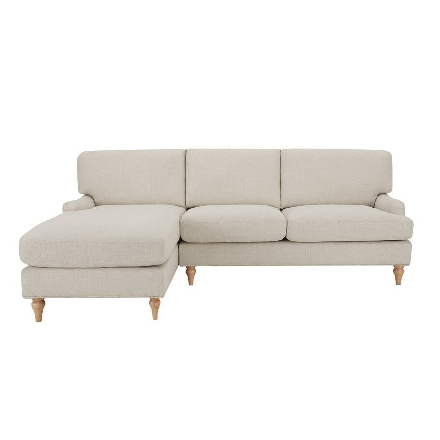 Hampshire Left Hand Chaise Sofa - Beige — view 5