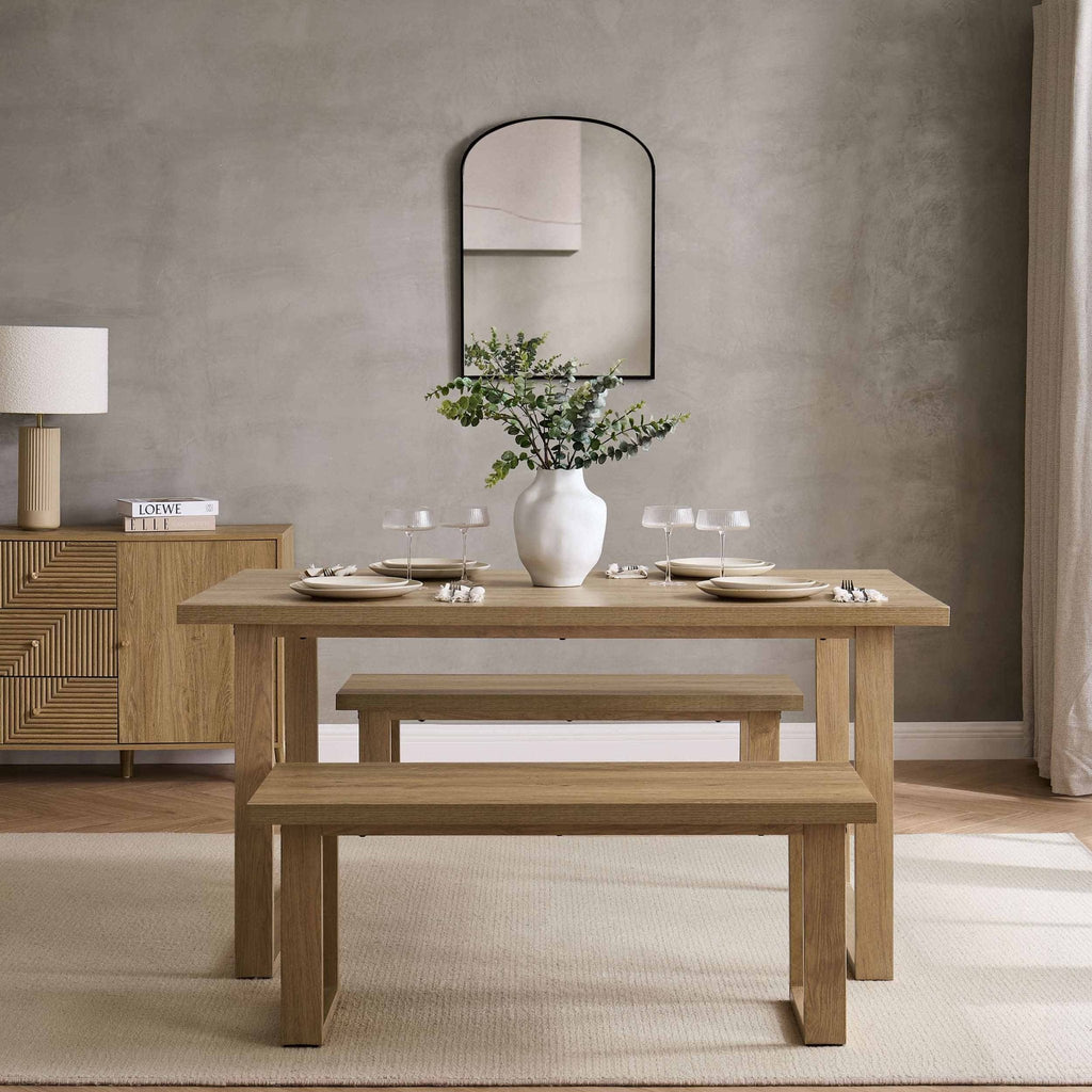 Harper 4-6 Seater Dining Table - Light Wood — view 3