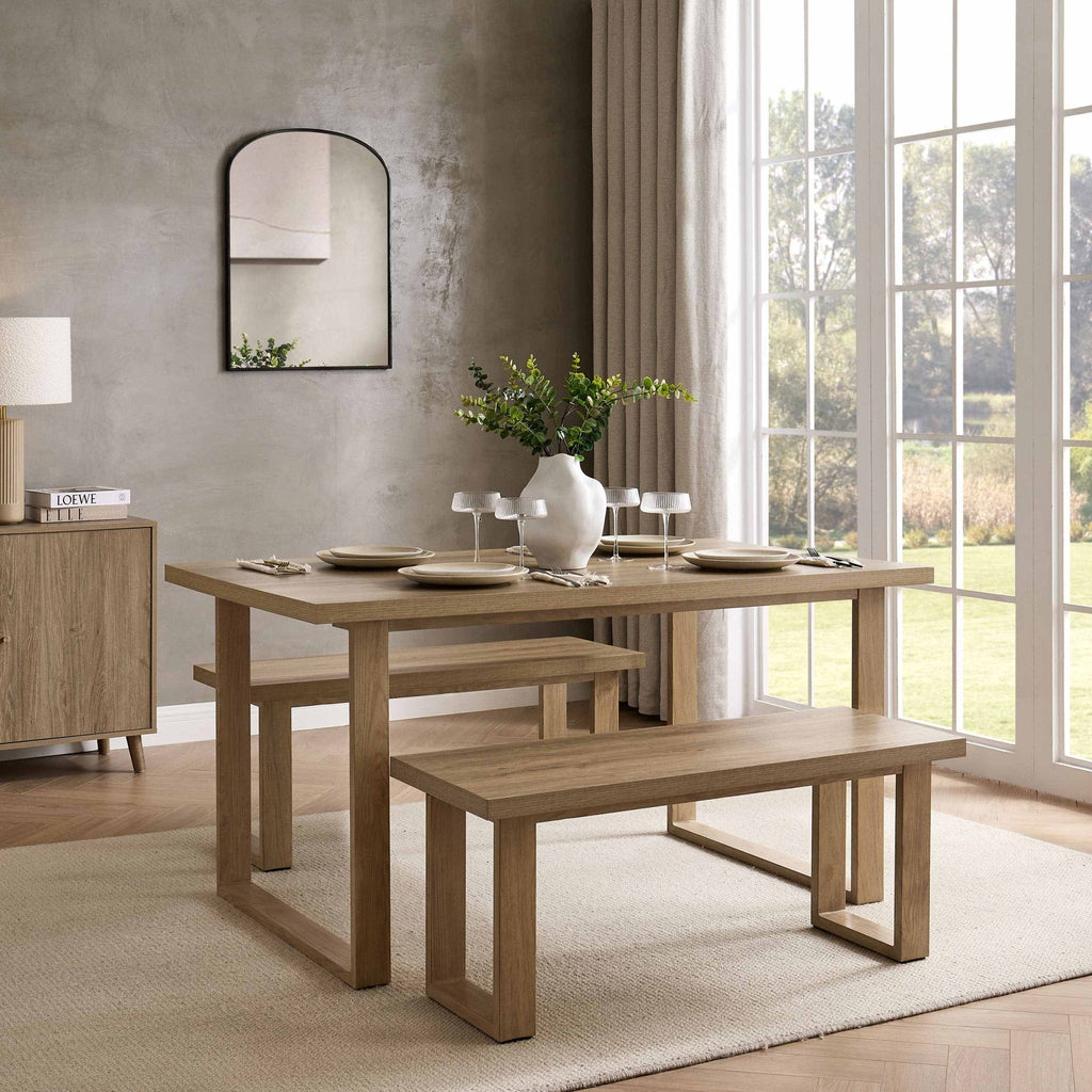 Harper 4-6 Seater Dining Table - Light Wood — sofa from 2nd Time Around