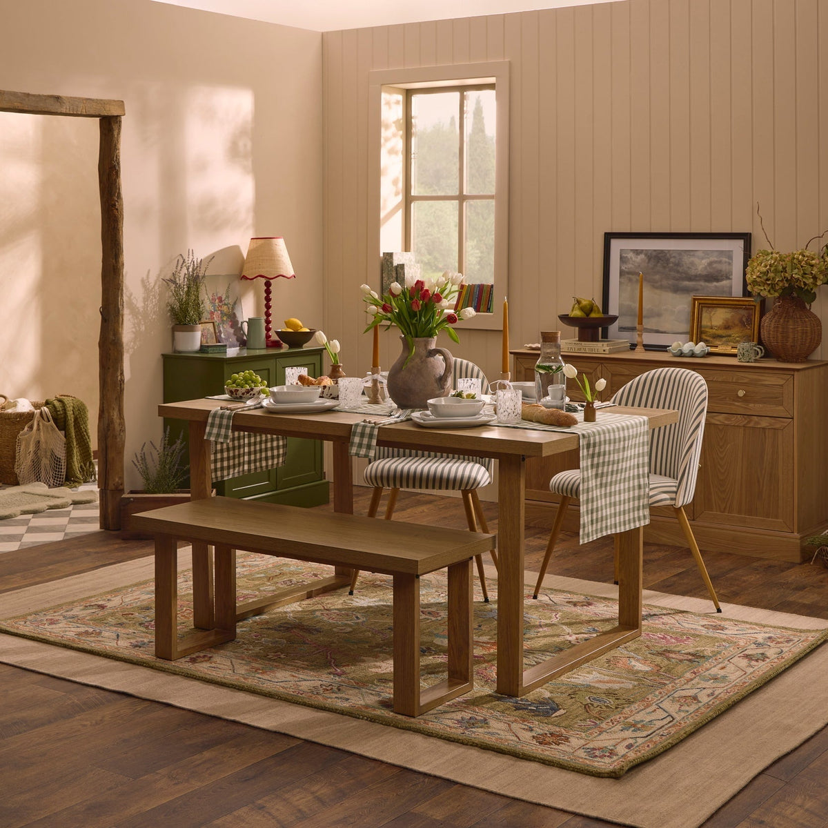 Harper 4-6 Seater Dining Table - Light Wood — view 5