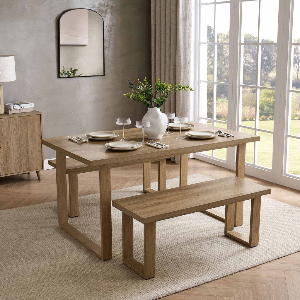 Harper 4-6 Seater Dining Table - Light Wood — view 2