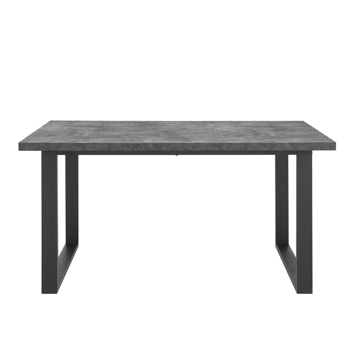 Harper 4-6 Seater Dining Table - Stone/Black — view 5