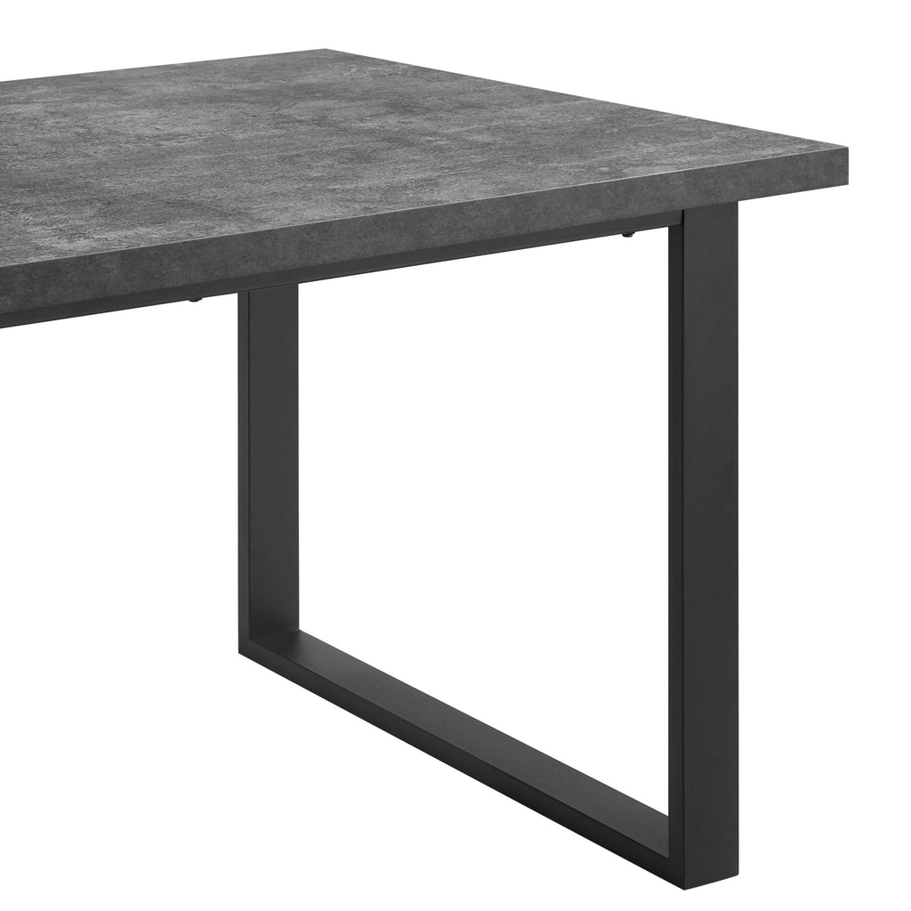 Harper 4-6 Seater Dining Table - Stone/Black — view 9