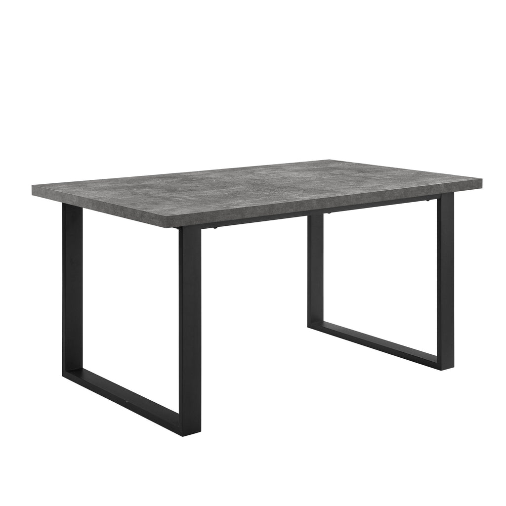 Harper 4-6 Seater Dining Table - Stone/Black — view 6