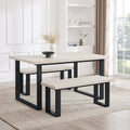 Harper 4-6 Seater Dining Table - Wood/Black — sofa from 2nd Time Around