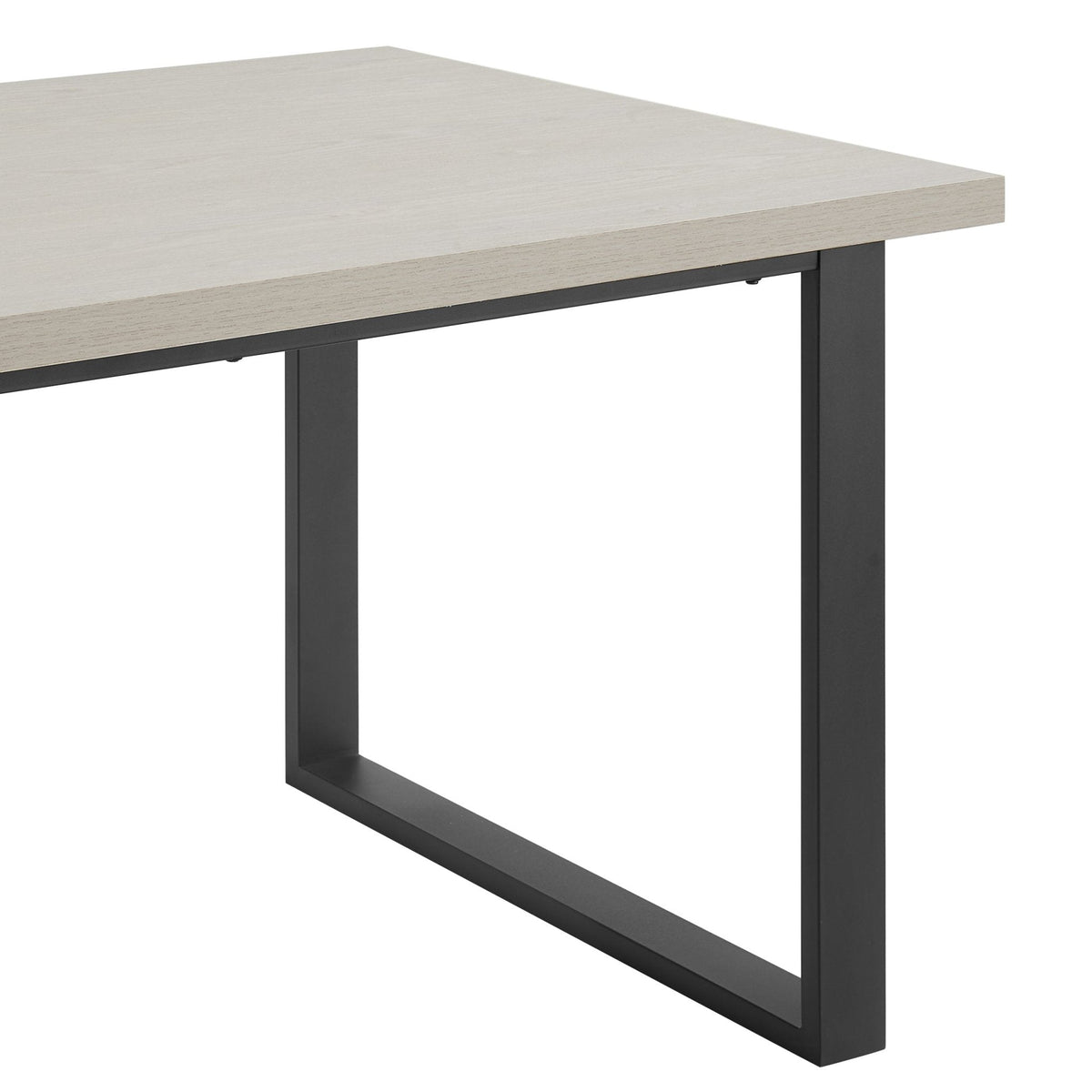 Harper 4-6 Seater Dining Table - Wood/Black — view 7