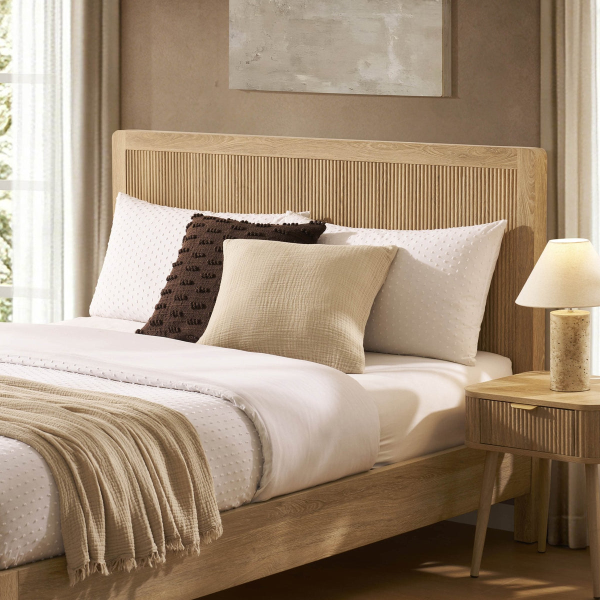 Hattie Bed Frame - Light Wood — view 4