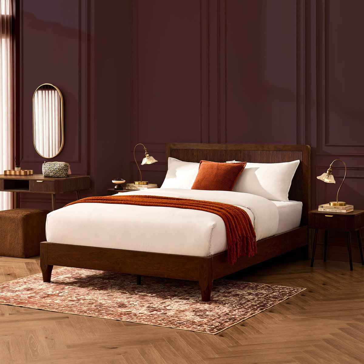 Hattie Bed Frame - Wood Walnut — view 2