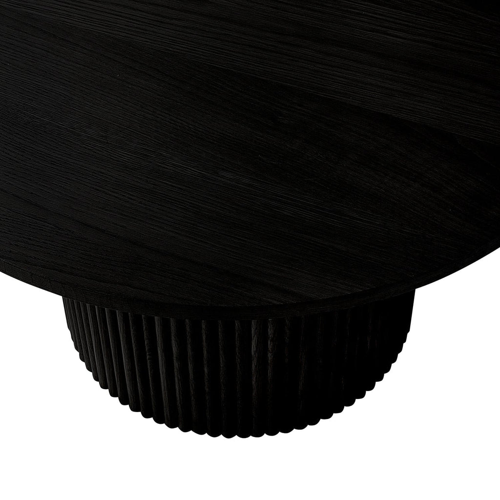 Hattie Round Pedestal Coffee Table - Black — view 5