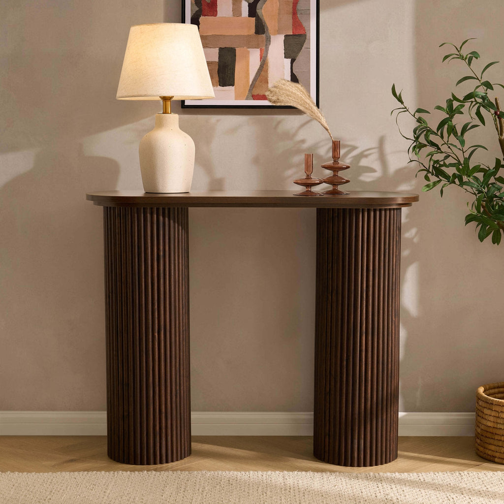 Hattie Console Table - Walnut — side table from 2nd Time Around