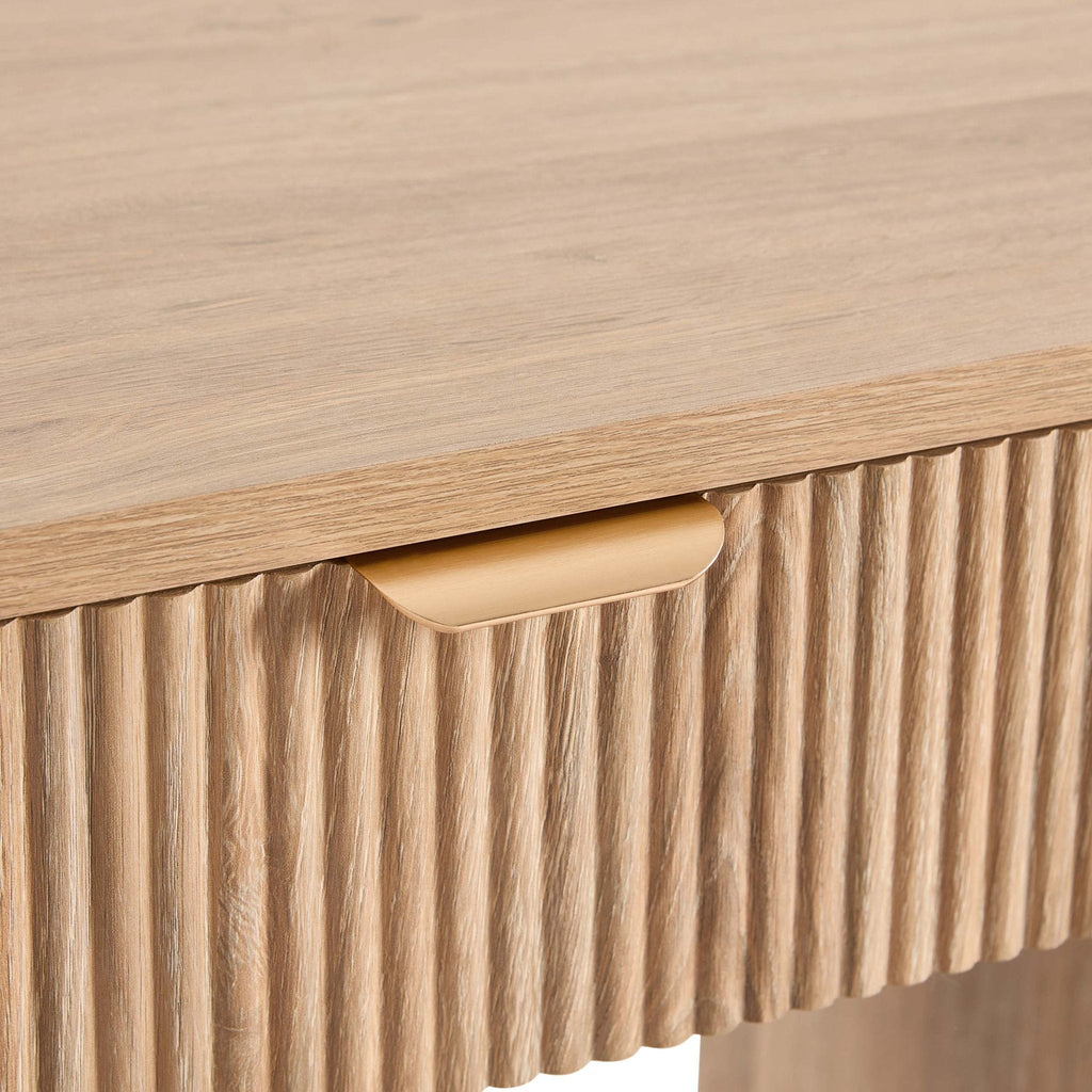 Hattie Large Dressing Table with Drawers - Light Wood — view 6