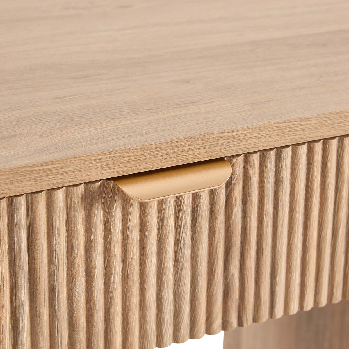 Hattie Large Dressing Table with Drawers - Light Wood — view 6