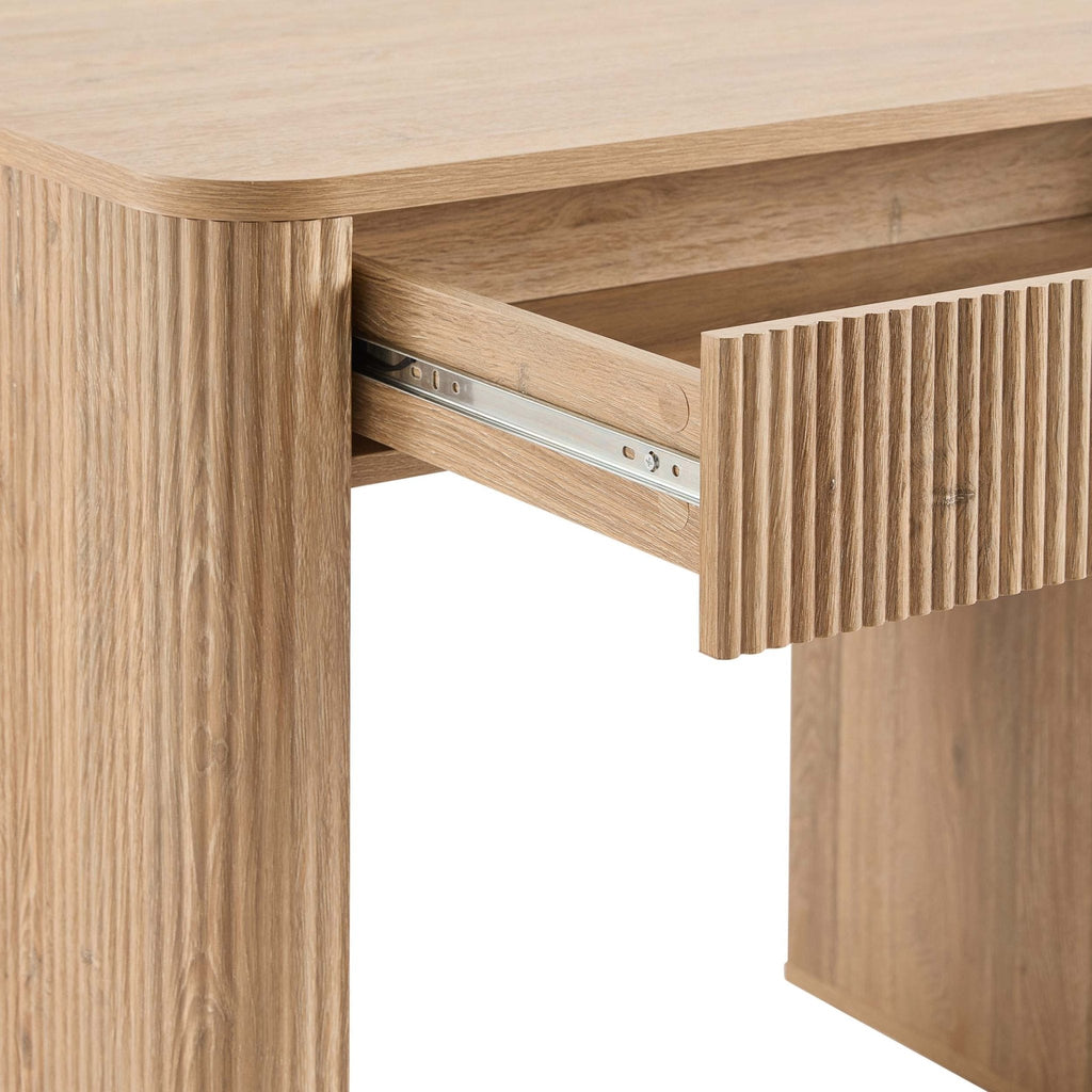 Hattie Large Dressing Table with Drawers - Light Wood — view 5
