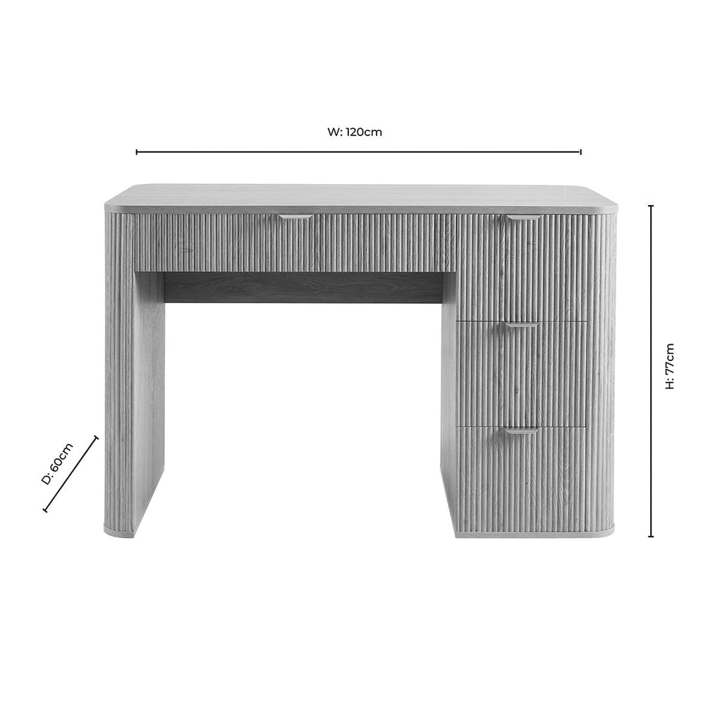 Hattie Large Dressing Table with Drawers - Warm White — view 7