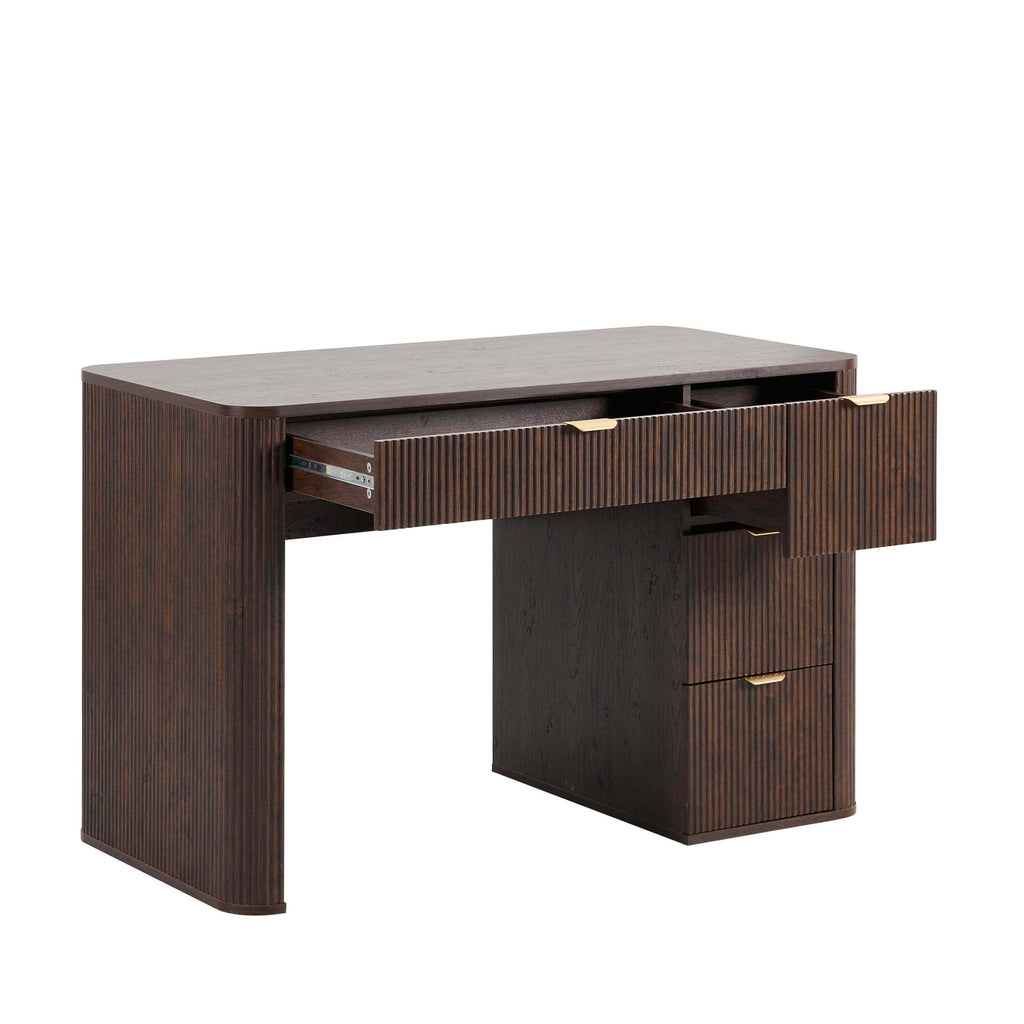 Hattie Large Dressing Table with Drawers - Walnut — view 4