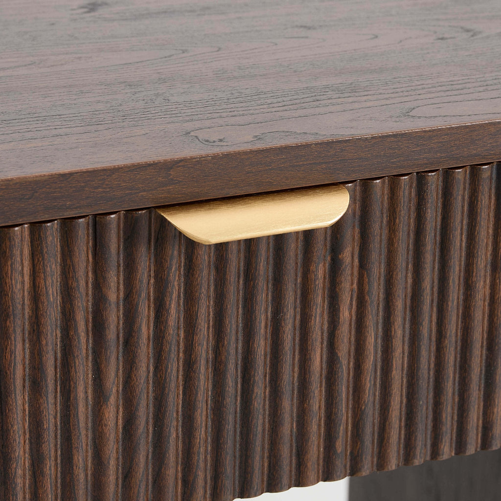 Hattie Large Dressing Table with Drawers - Walnut — view 7