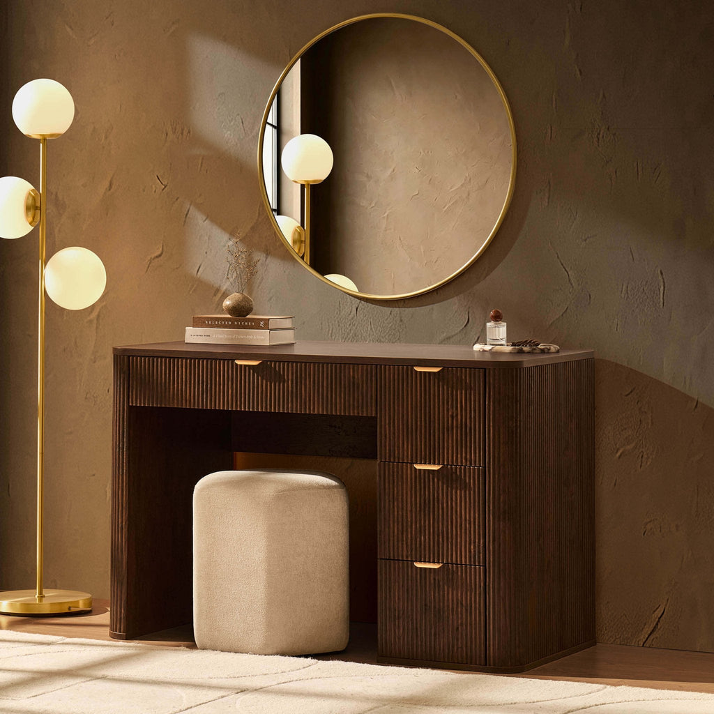 Hattie Large Dressing Table with Drawers - Walnut — dressing table from 2nd Time Around