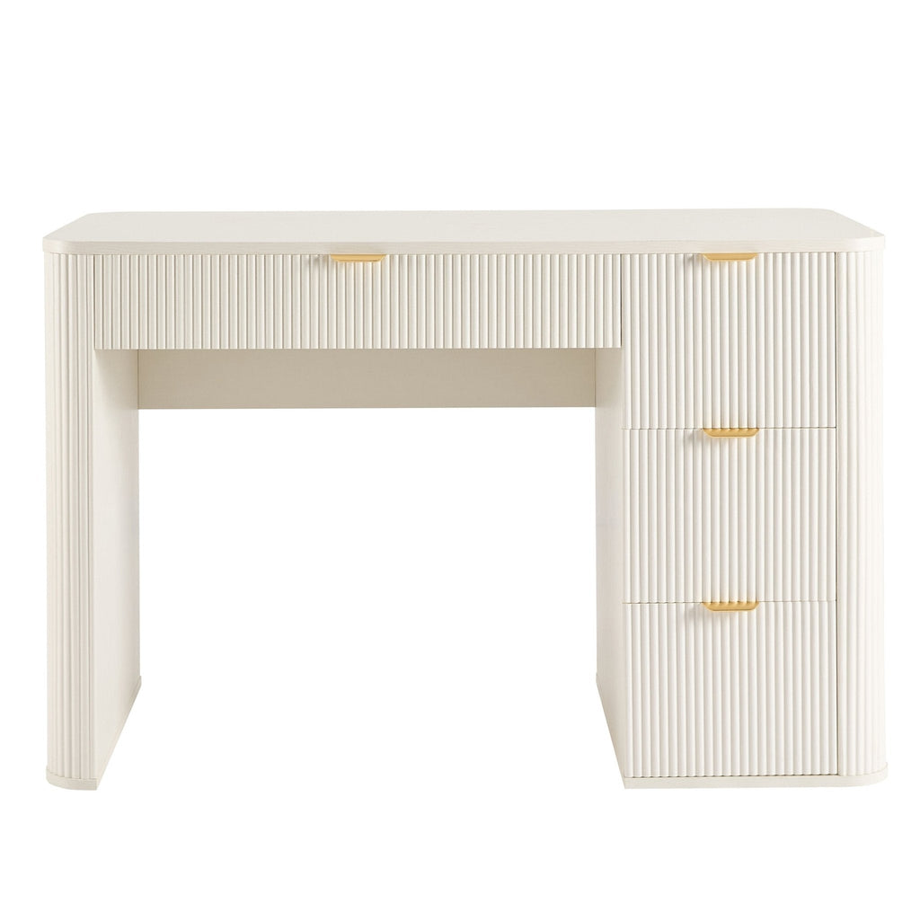 Hattie Large Dressing Table with Drawers - Warm White — view 3