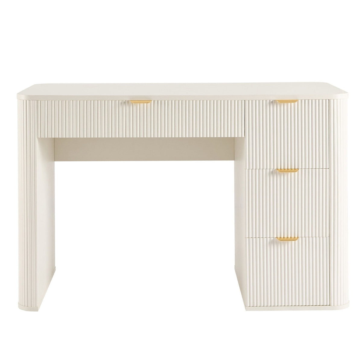 Hattie Large Dressing Table with Drawers - Warm White — view 3