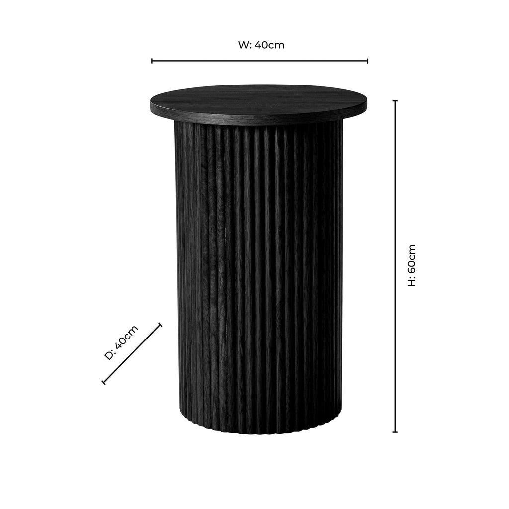 Hattie Round Pedestal Nesting Tables - Black — view 7
