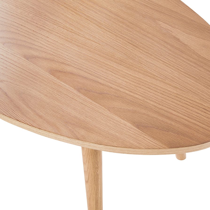 Heidi Solid Oak Oval Coffee Table - Light Wood — view 6