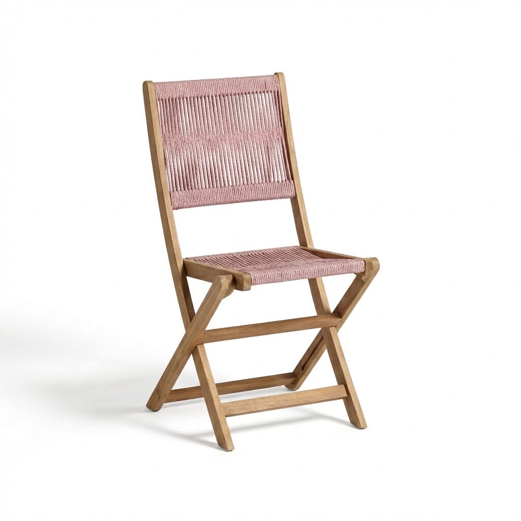 Ashby 8 Seater White Acacia Garden Dining Set with Cove Pink Rope Chairs - 160cm — view 10