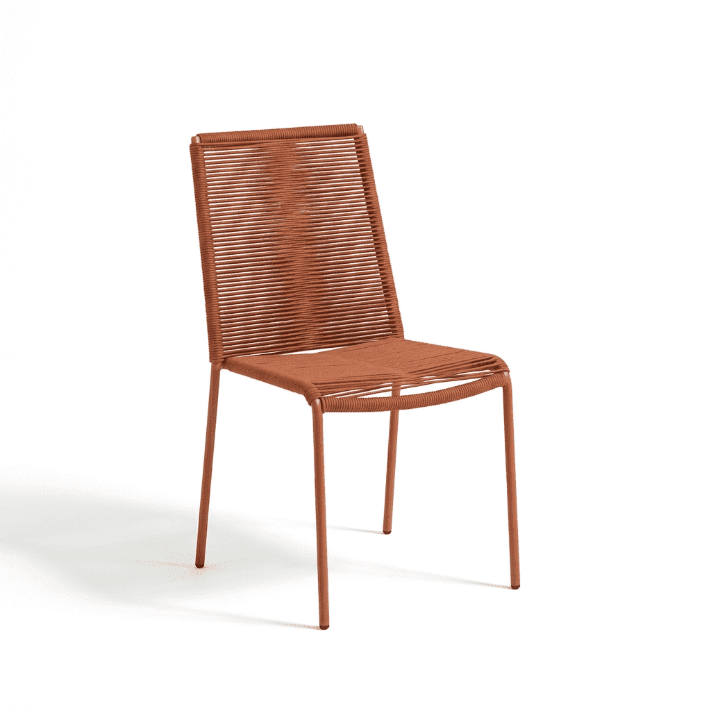 Ezra 4 Seater Round Wooden Garden Set with Ryder Burnt Orange Chairs — view 8