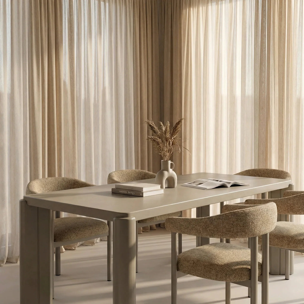 Kelby 6 Seat Rectangle Dining Table | High Gloss Sage Green — dining table from 2nd Time Around