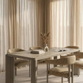 Kelby 6 Seat Rectangle Dining Table | High Gloss Sage Green — dining table from 2nd Time Around