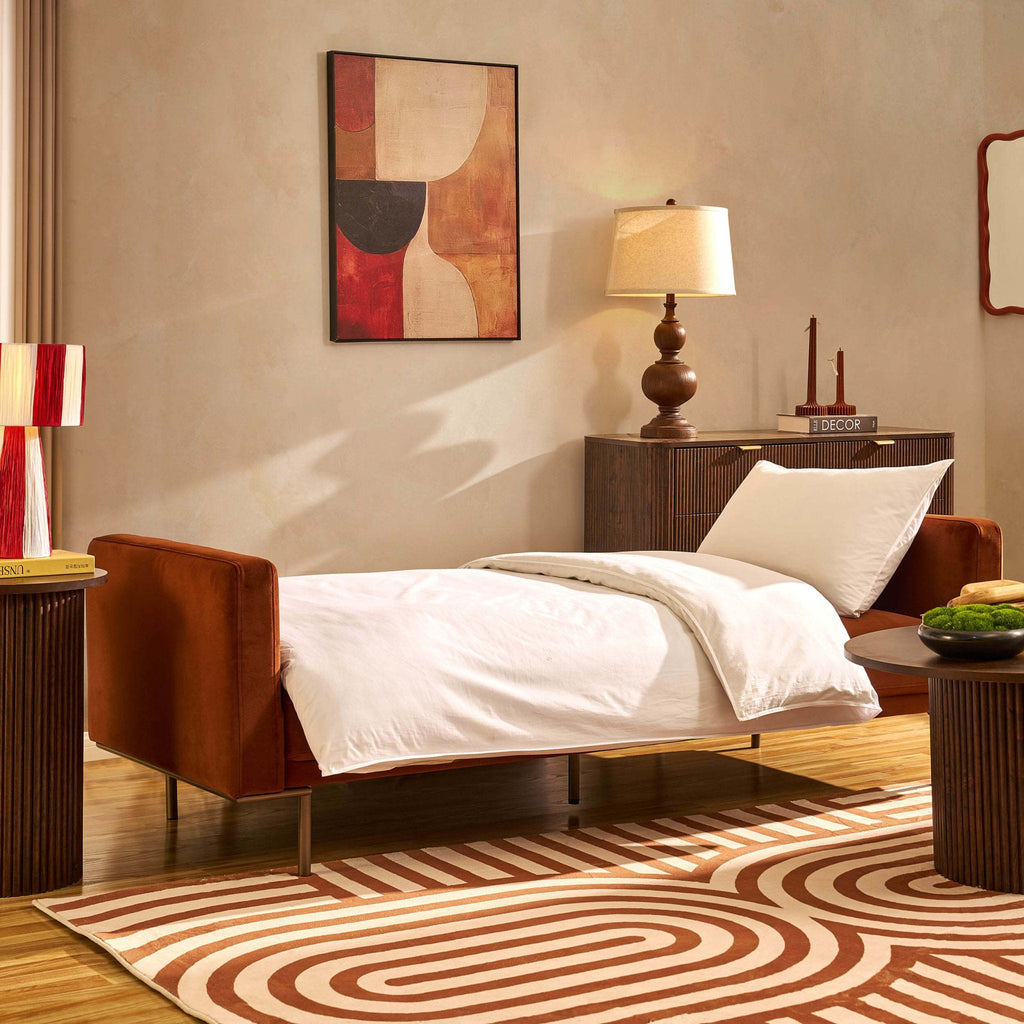 Hudson Click Clack Sofa Bed - Terracotta — view 3
