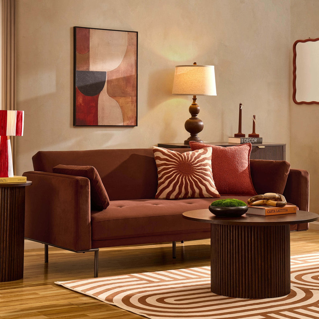 Hudson Click Clack Sofa Bed - Terracotta — sofa bed from 2nd Time Around