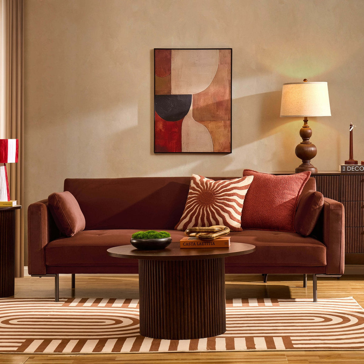 Hudson Click Clack Sofa Bed - Terracotta — view 2
