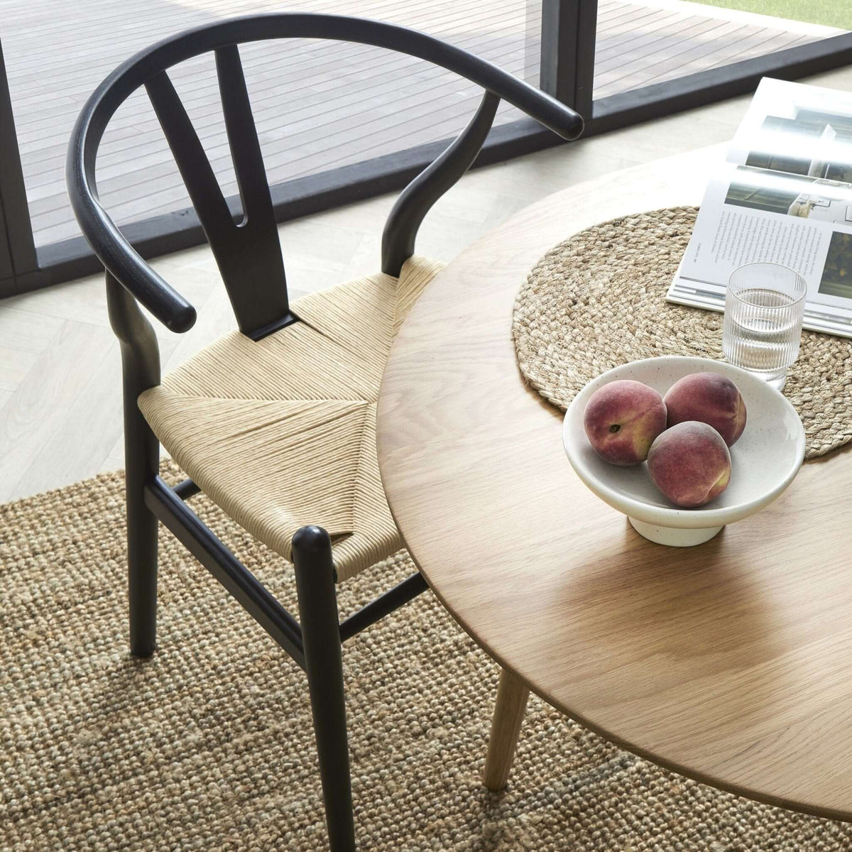 Jade Set Of 2 Dining Chairs - Black/Natural — view 5