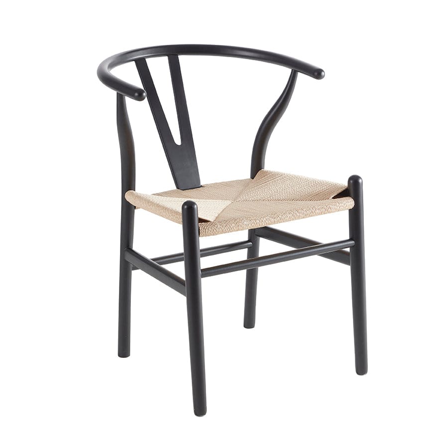 Jade Set Of 2 Dining Chairs - Black/Natural — view 2