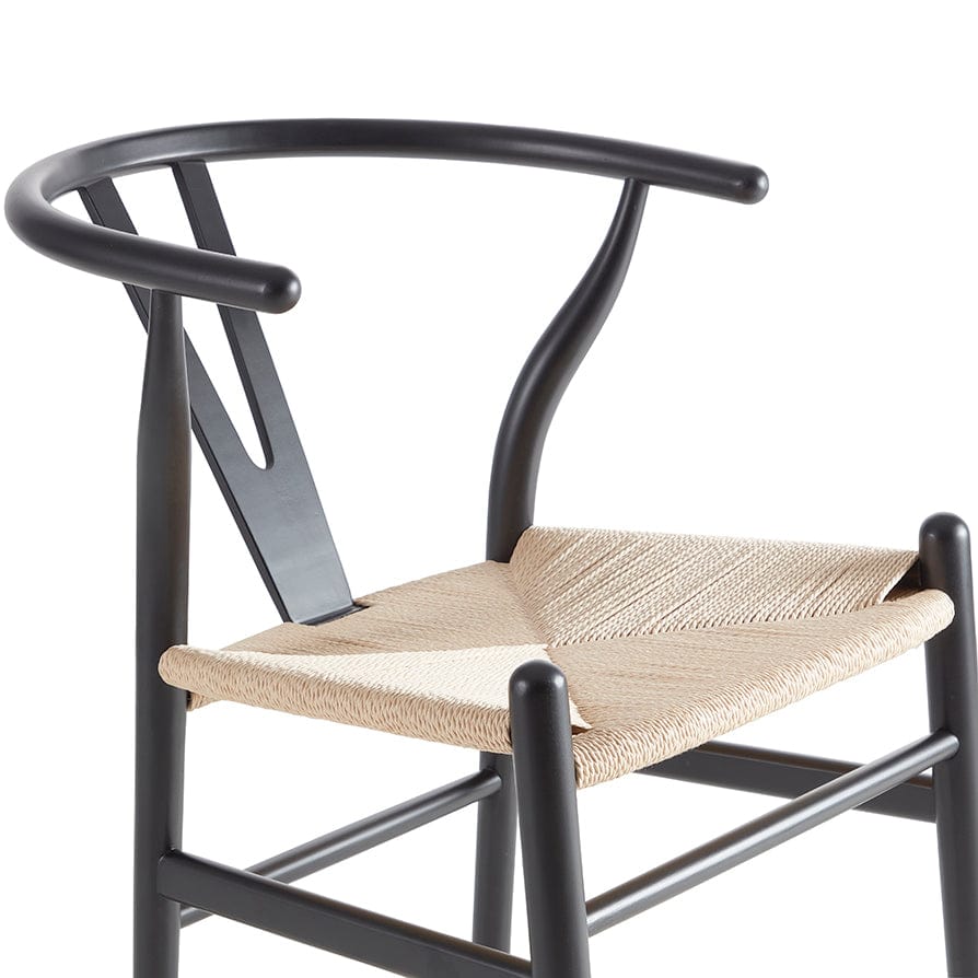 Jade Set Of 2 Dining Chairs - Black/Natural — view 7