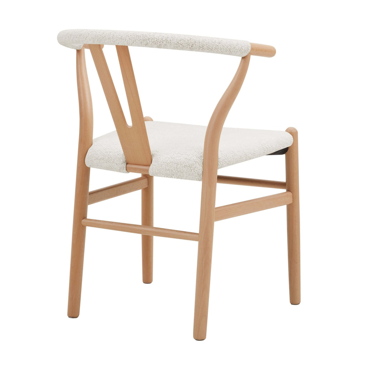 Jade Set of 2 Dining Chairs - Ivory Boucle — view 6